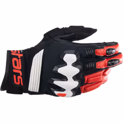 Alpinestars Halo Gants de moto, noir-blanc-rouge, taille XL pour Hommes