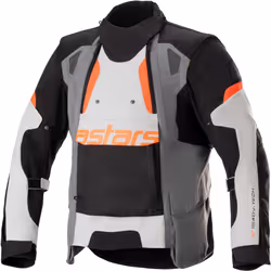 Alpinestars Halo Drystar Veste textile de moto, noir-gris-orange, taille S pour Hommes