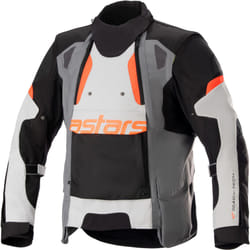 Alpinestars Halo Drystar Veste textile de moto, noir-gris-orange, taille 2XL pour Hommes