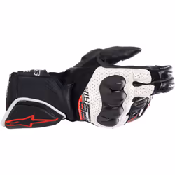 Alpinestars SP-8 Air Gants de moto, noir-blanc-rouge, taille L pour Hommes