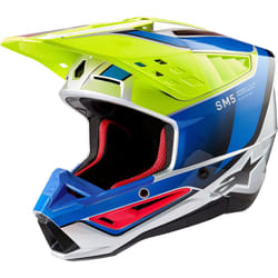 Alpinestars S-M5 Sail 2024 Casque de motocross, bleu-jaune, taille M pour Hommes