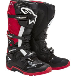 Alpinestars Honda Tech 7 Enduro Drystar Bottes de motocross imperméables, noir-rouge, taille 43 pour Hommes