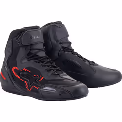 Alpinestars Faster 3 Rideknit Chaussures de moto, noir-gris-rouge, taille 41 pour Hommes