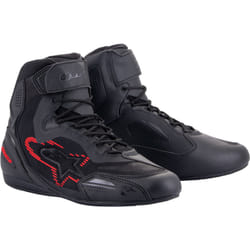 Alpinestars Faster 3 Rideknit Chaussures de moto, noir-gris-rouge, taille 45 46 pour Hommes