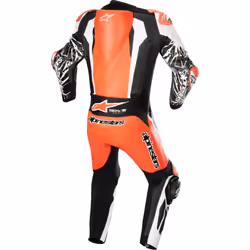 Alpinestars Absolute V2 Costume en cuir de moto une pièce, noir-blanc-rouge, taille 54 pour Hommes
