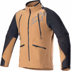 Alpinestars Hyde XT Stretch Drystar XF Veste textile de moto imperméable, noir-beige, taille M pour Hommes