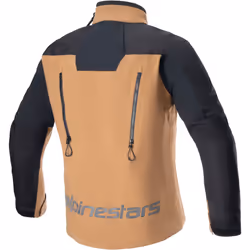 Alpinestars Hyde XT Stretch Drystar XF Veste textile de moto imperméable, noir-beige, taille M pour Hommes
