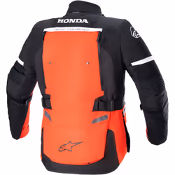 Alpinestars Honda Bogota Pro Drystar Veste textile de moto imperméable, noir-rouge, taille M pour Hommes