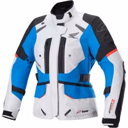 Alpinestars Honda Andes v3 Drystar imperméable dames moto textile veste, gris-rouge-bleu, taille S pour Femmes - Vue supplémentaire 2
