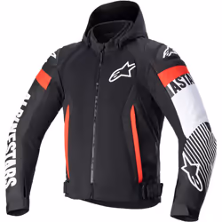 Alpinestars Zaca Air Veste textile de moto, noir-blanc-rouge, taille 2XL pour Hommes