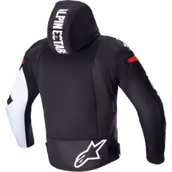 Alpinestars Zaca Air Veste textile de moto, noir-blanc-rouge, taille 3XL pour Hommes