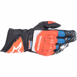 Alpinestars Honda GP Pro R3 Gants de moto, noir-rouge-bleu, taille XL pour Hommes
