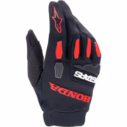 Alpinestars Honda Full Bore Gants de motocross, noir-rouge, taille 4XL pour Hommes
