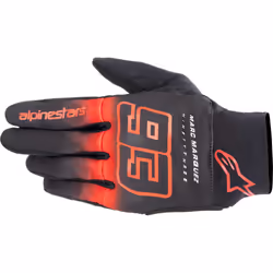 Alpinestars Aragon Gants de moto, noir-gris-rouge, taille S pour Hommes