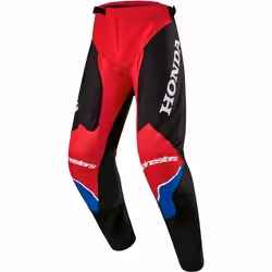 Alpinestars Honda Racer Iconic Pantalon de motocross, noir-blanc-rouge, taille 38 pour Hommes