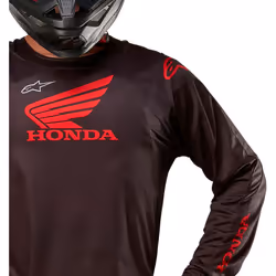 Alpinestars Honda Racer Iconic Maillot de motocross, noir-rouge, taille S pour Hommes