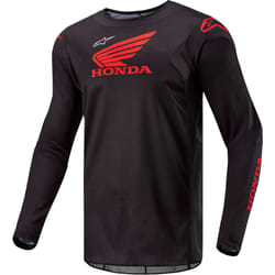 Alpinestars Honda Racer Iconic Maillot de motocross, noir-rouge, taille 2XL pour Hommes