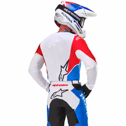 Alpinestars Honda Racer Iconic Maillot de motocross, blanc-rouge-bleu, taille L pour Hommes