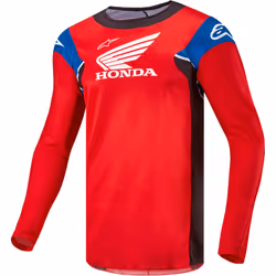 Alpinestars Honda Racer Iconic Maillot de motocross, noir-blanc-rouge, taille 2XL pour Hommes