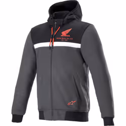 Alpinestars Honda Chrome Veste textile de moto, noir-gris, taille S pour Hommes