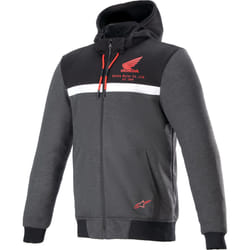 Alpinestars Honda Chrome Veste textile de moto, noir-gris, taille S pour Hommes