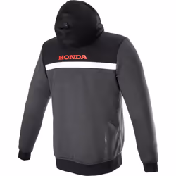 Alpinestars Honda Chrome Veste textile de moto, noir-gris, taille S pour Hommes