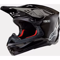 Alpinestars Supertech S-M10 Solid 2024 Casque de motocross, noir, taille L pour Hommes