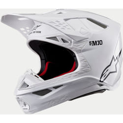 Alpinestars Supertech S-M10 Solid 2024 Casque de motocross, blanc, taille L pour Hommes