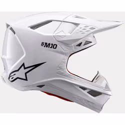 Alpinestars Supertech S-M10 Solid 2024 Casque de motocross, blanc, taille L pour Hommes - Vue supplémentaire 5