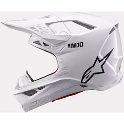 Alpinestars Supertech S-M10 Solid 2024 Casque de motocross, blanc, taille L pour Hommes - Vue supplémentaire 6