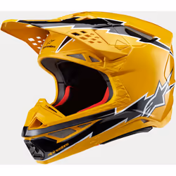 Alpinestars Supertech S-M10 Ampress 2024 Casque de motocross, noir-jaune, taille L pour Hommes