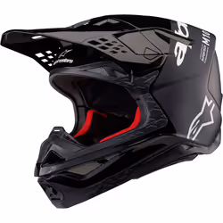 Alpinestars Supertech S-M10 Flood 2024 Casque de motocross, noir-gris, taille 2XL pour Hommes