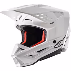 Alpinestars S-M5 Solid 2024 Casque de motocross, blanc, taille 2XL pour Hommes