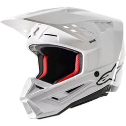 Alpinestars S-M5 Solid 2024 Casque de motocross, blanc, taille 2XL pour Hommes