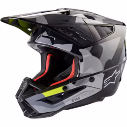 Alpinestars S-M5 Rover 2 2024 Casque de motocross, noir-gris-jaune, taille XL pour Hommes