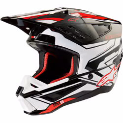 Alpinestars S-M5 Action 2 2024 Casque de motocross, noir-blanc-rouge, taille L pour Hommes