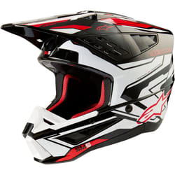 Alpinestars S-M5 Action 2 2024 Casque de motocross, noir-blanc-rouge, taille L pour Hommes