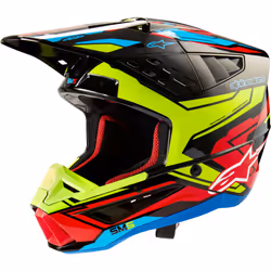 Alpinestars S-M5 Action 2 2024 Casque de motocross, noir-rouge-jaune, taille XL pour Hommes