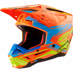 Alpinestars S-M5 Action 2 2024 Casque de motocross, jaune-orange, taille L pour Hommes