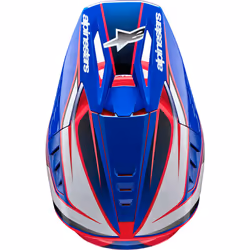 Alpinestars S-M5 Sail 2024 Casque de motocross, blanc-rose-bleu, taille 2XL pour Hommes