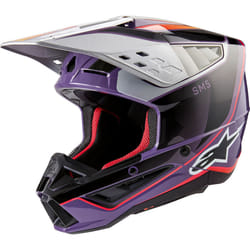 Alpinestars S-M5 Sail 2024 Casque de motocross, noir-pourpre-argent, taille XL pour Hommes