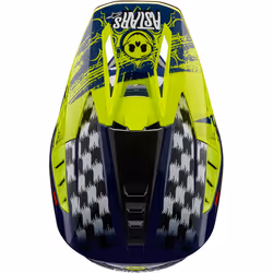 Alpinestars S-M5 Rash Casque de motocross, bleu-jaune, taille 2XL pour Hommes