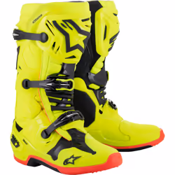 Alpinestars Tech 10 Bottes motocross, noir-rouge-jaune, taille 43 pour Hommes
