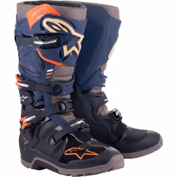 Alpinestars Tech 7 Enduro Drystar Bottes Motocross, noir-gris-bleu, taille 47 pour Hommes