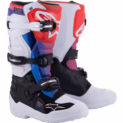 Alpinestars Tech 7S Bottes de motocross pour les jeunes, noir-blanc-rouge, taille 37
