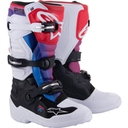 Alpinestars Tech 7S Bottes de motocross pour les jeunes, noir-blanc-rouge, taille 37