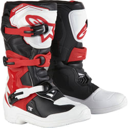 Alpinestars Tech 3S Bottes de motocross pour jeunes, noir-blanc-rouge, taille 34
