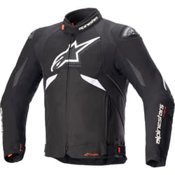 Alpinestars T-GP R V3 Drystar Veste textile de moto imperméable, noir-blanc, taille L pour Hommes