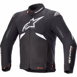 Alpinestars T-GP R V3 Drystar Veste textile de moto imperméable, noir-blanc, taille 4XL pour Hommes