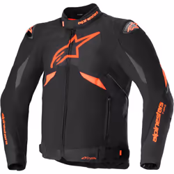Alpinestars T-GP R V3 Drystar Veste textile de moto imperméable, noir-blanc-rouge, taille S pour Hommes